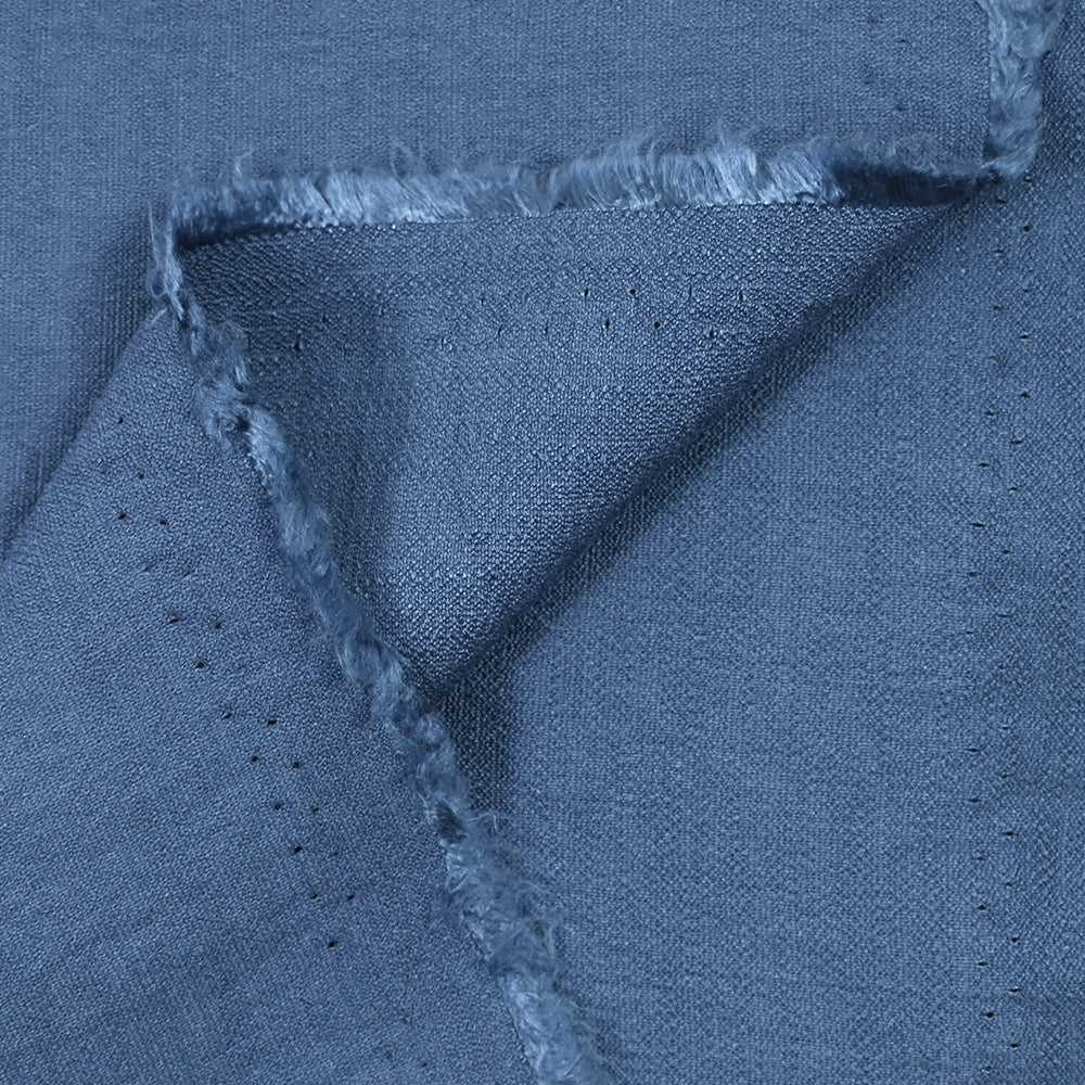 Crêpe viscose Lily bleu charrette - Image 4
