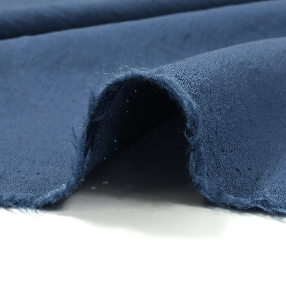 Crêpe viscose Lily bleu charrette - Image 5