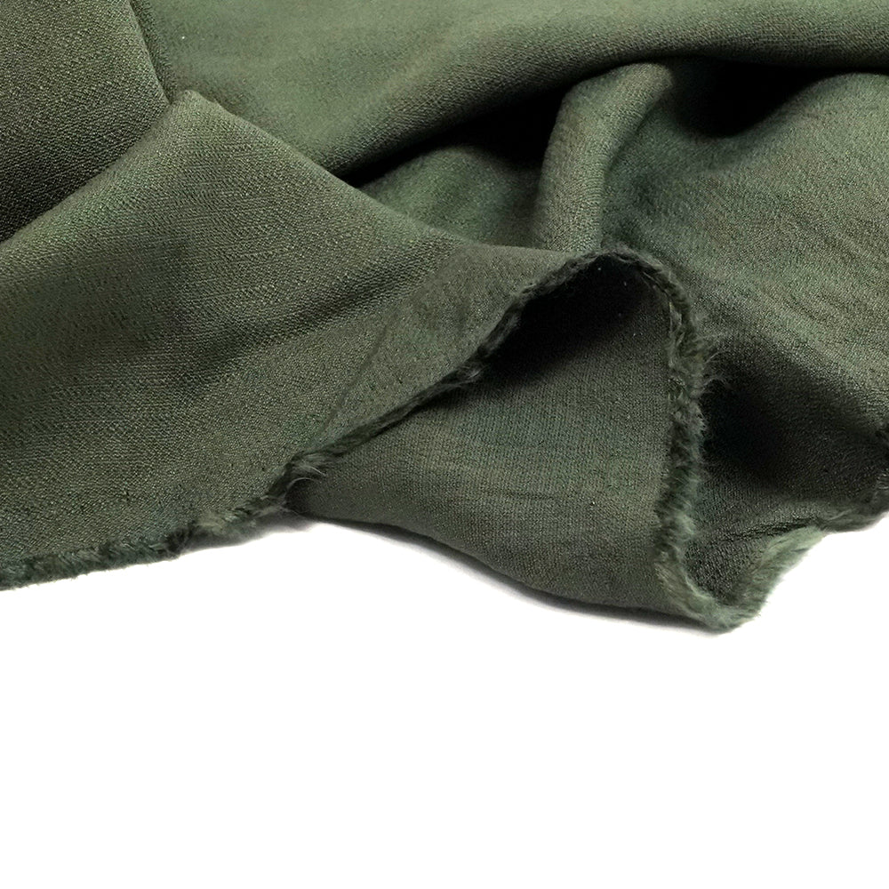 Crêpe viscose Lily vert de chasse - Image 4