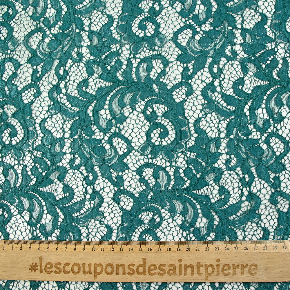 Dentelle festonnée Judith bleu canard - Image 3