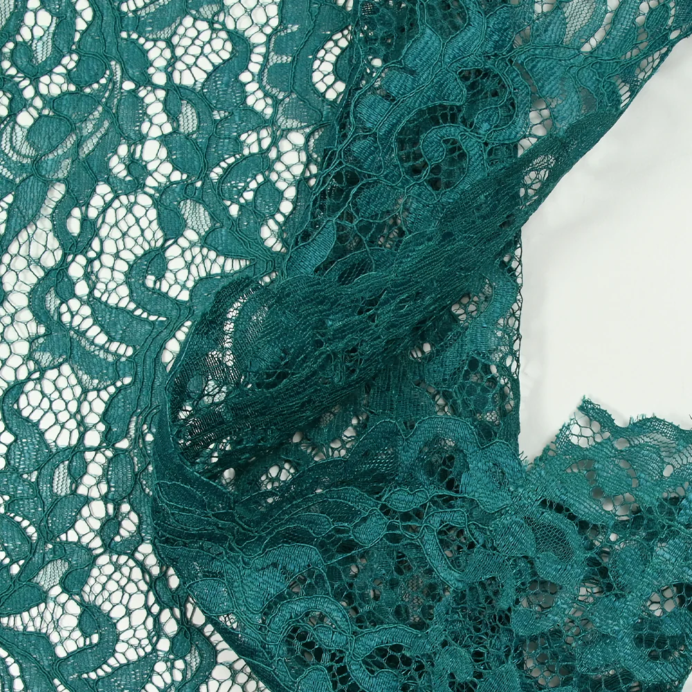 Dentelle festonnée Judith bleu canard - Image 7