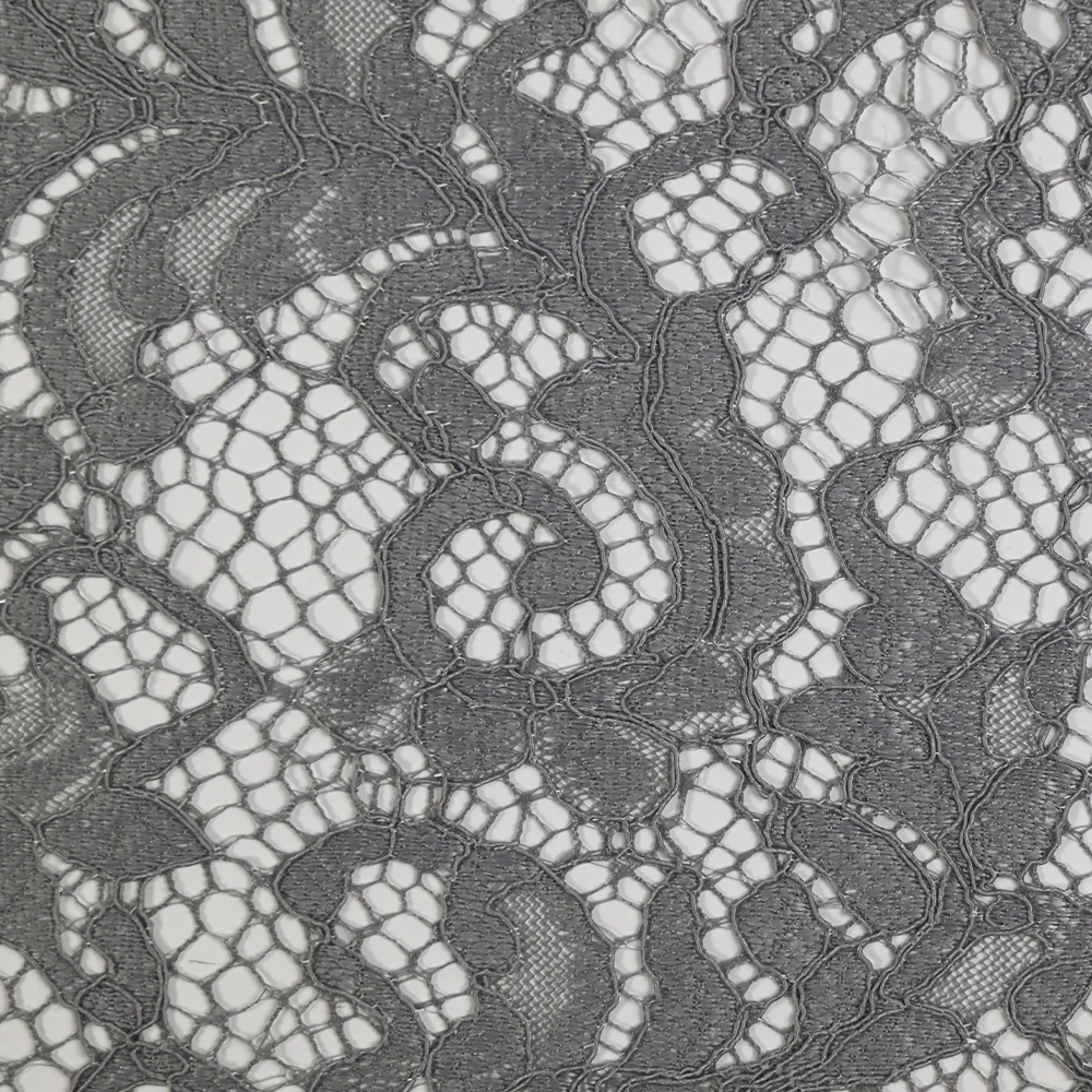 Dentelle festonnée Judith gris argent - Image 4