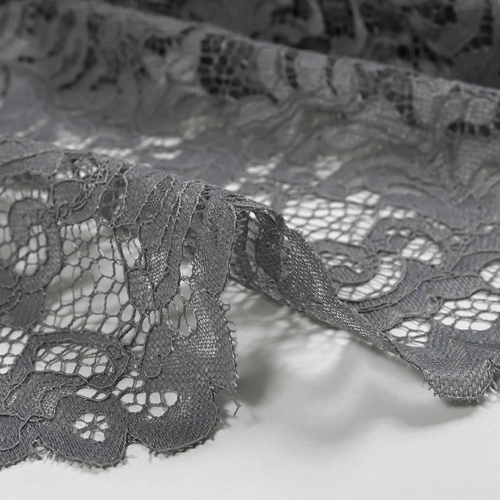 Dentelle festonnée Judith gris argent - Image 7