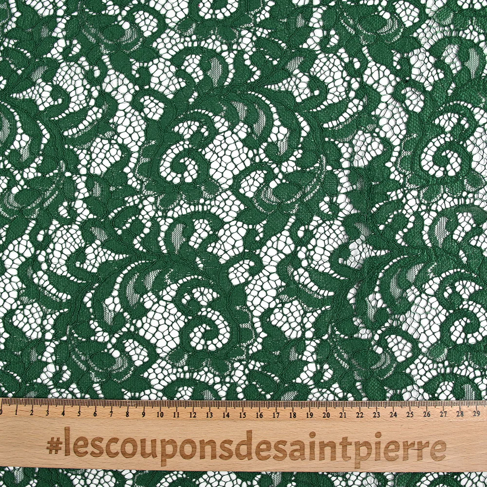 Dentelle festonnée Judith vert sapin - Image 3