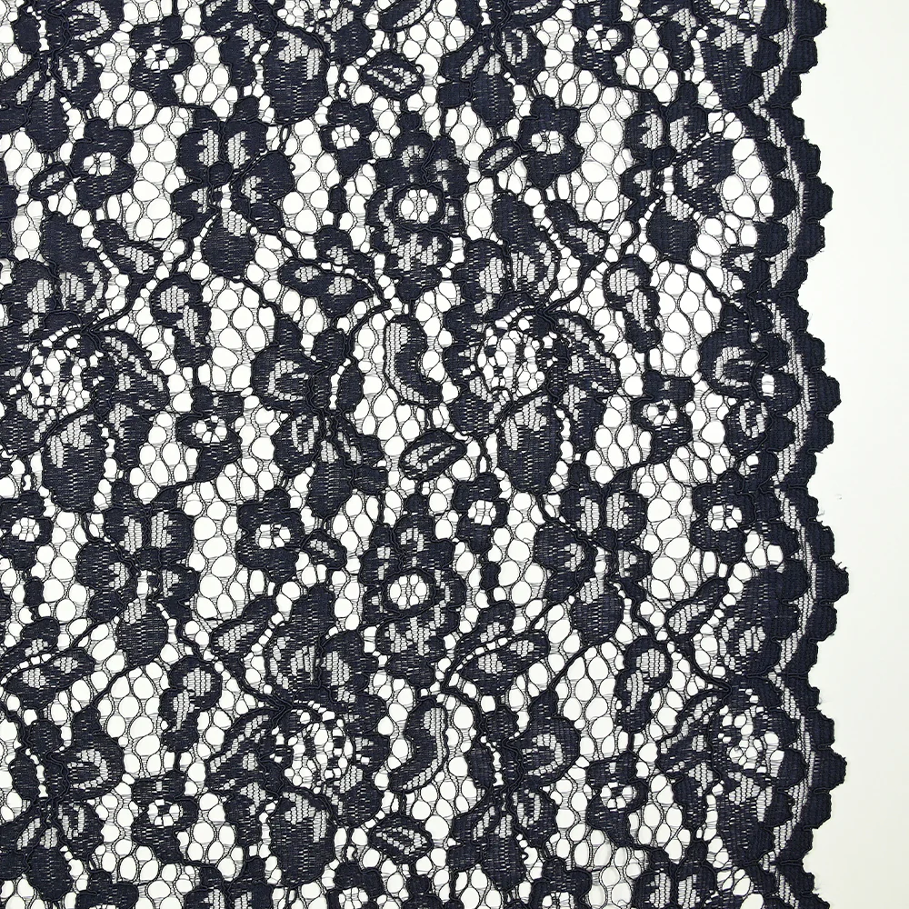 Dentelle festonnée Maud bleu nuit