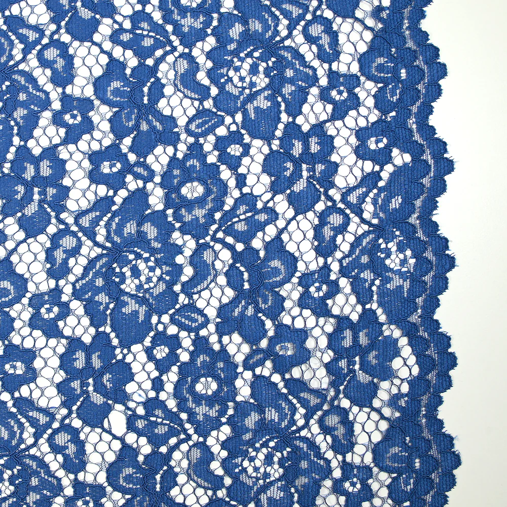 Dentelle festonnée Maud bleu roi