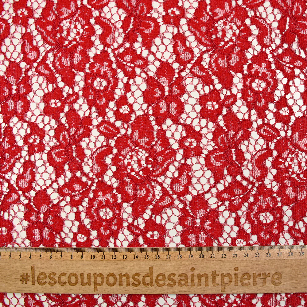 Dentelle festonnée Maud rouge - Image 3
