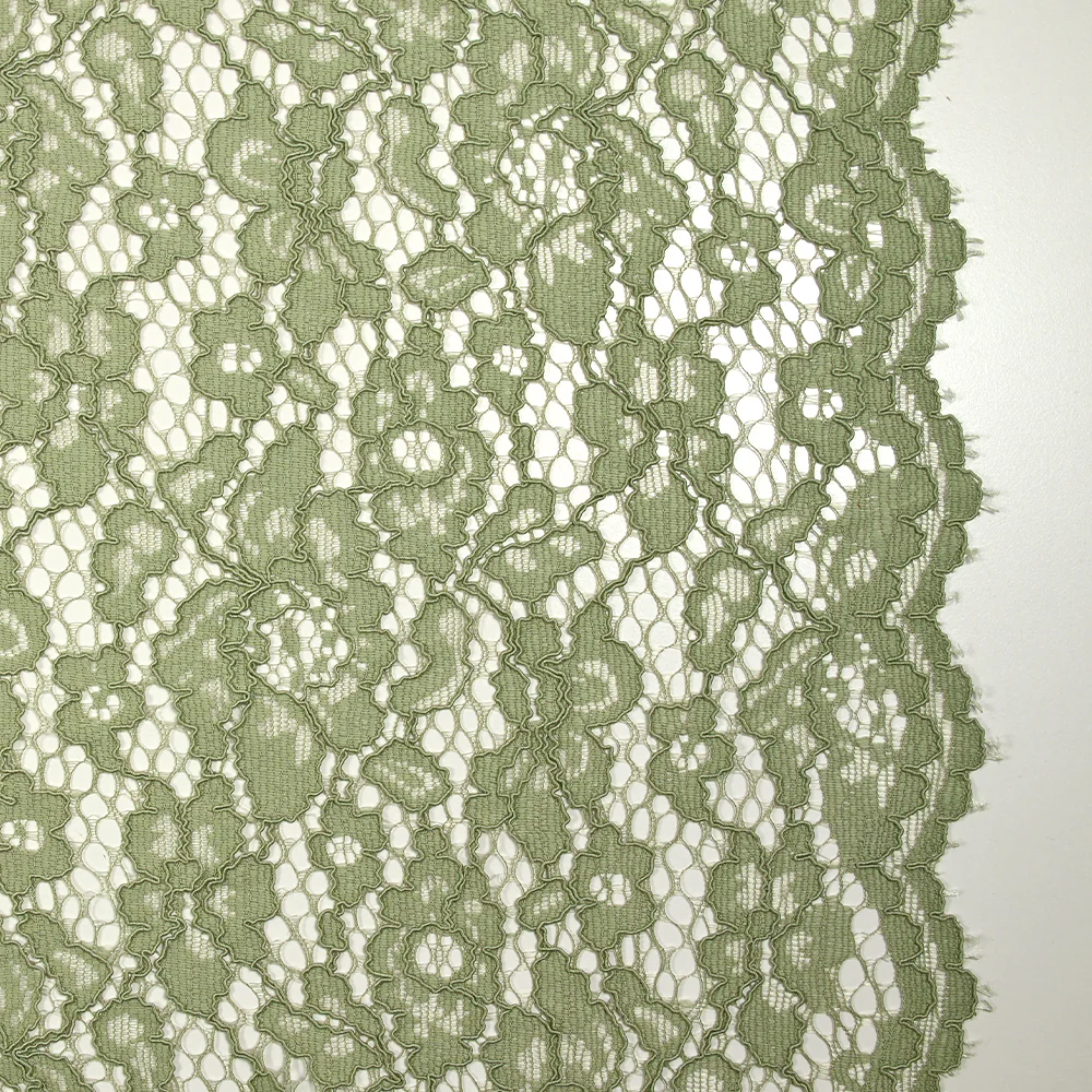 Dentelle festonnée Maud vert sauge