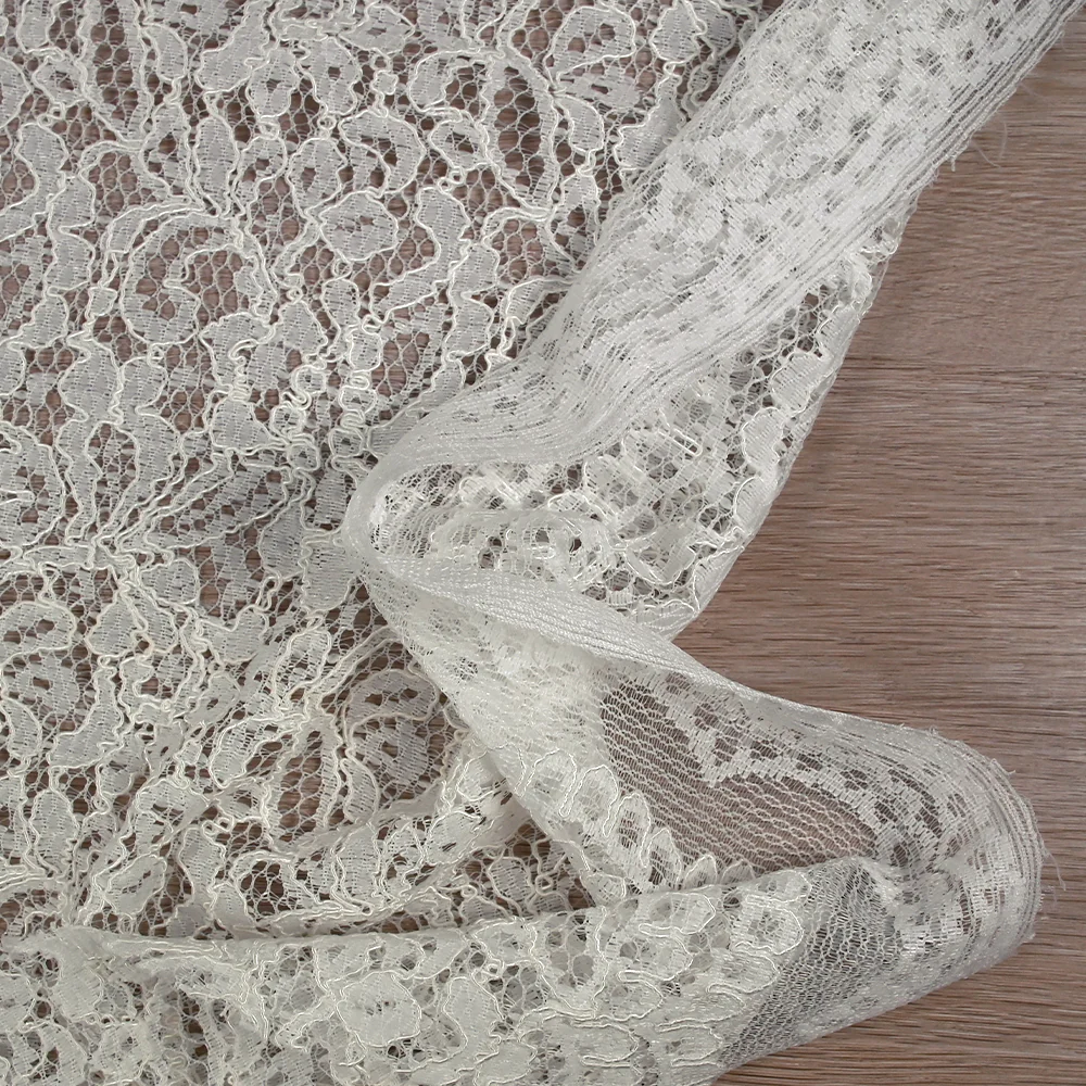 Dentelle polyester Amélie blanc cassé - Image 6