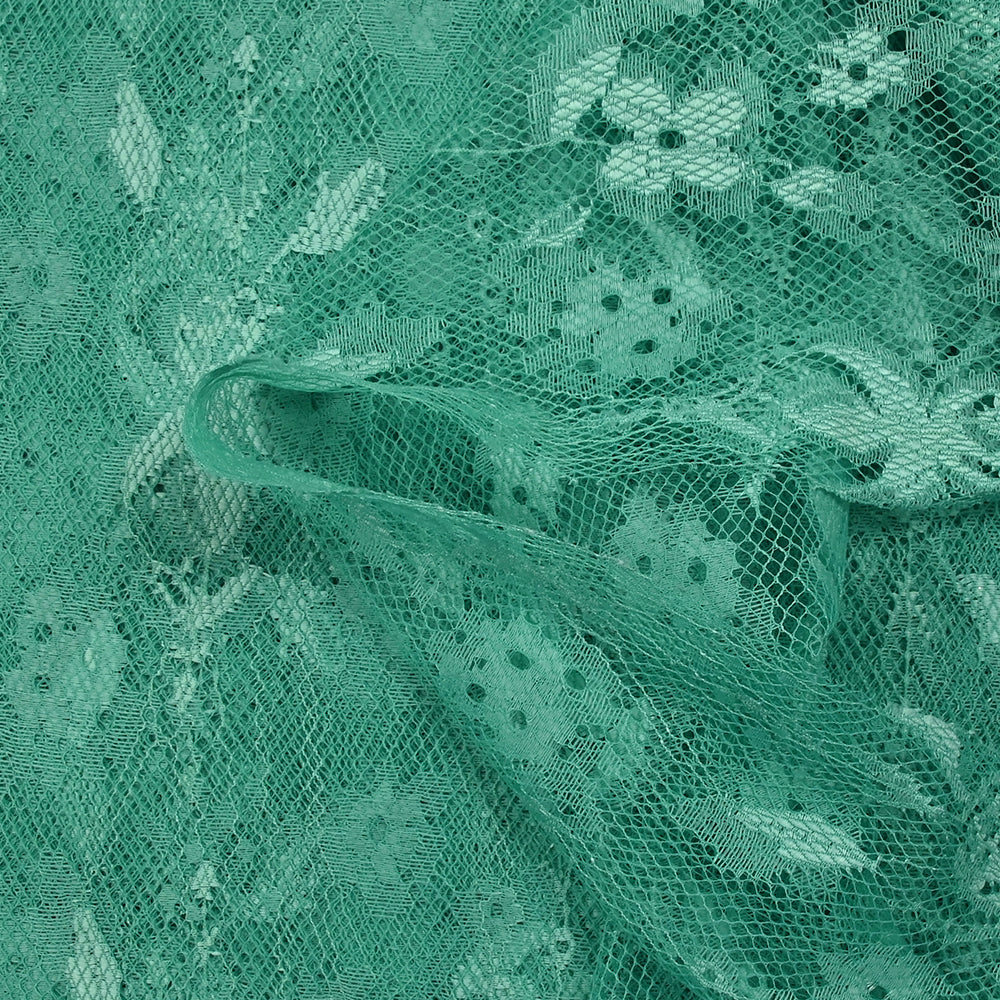 Dentelle polyester Clara turquoise - Image 5
