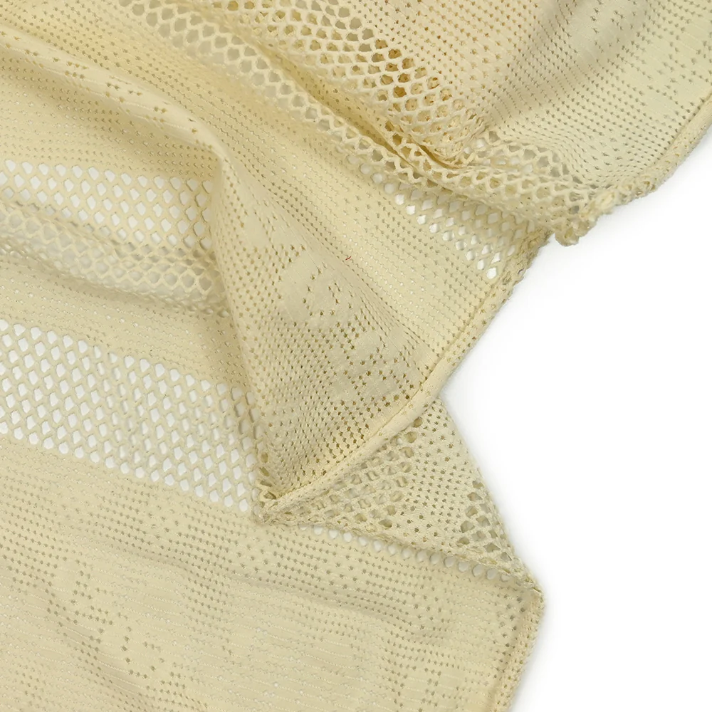 Dentelle résille polyester Emily beige clair - Image 5
