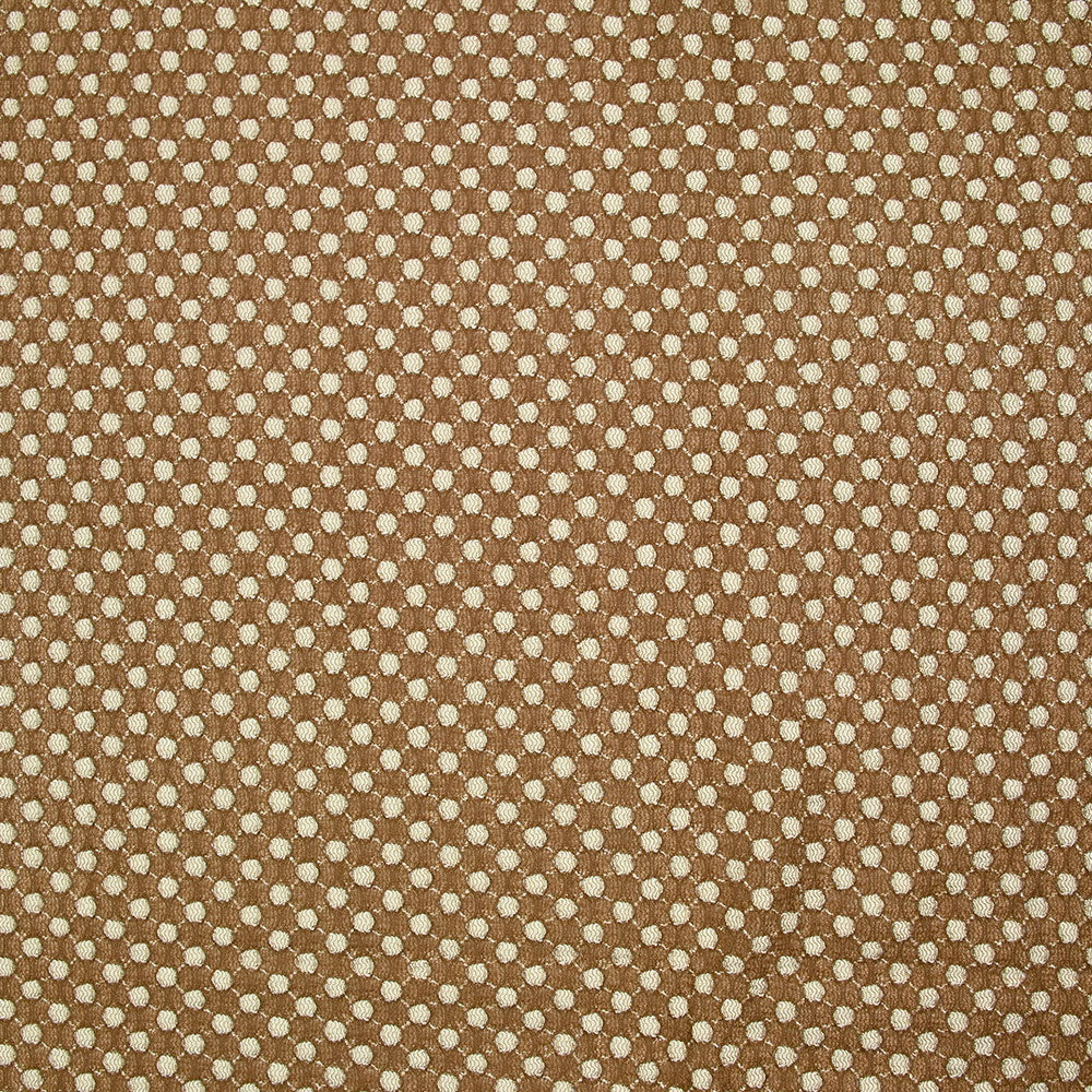 Dentelle polyester pois Martha marron mordoré
