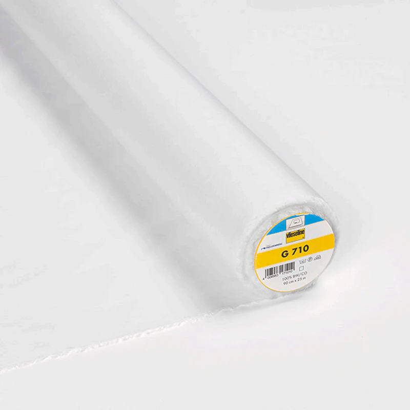 Entoilage G710 tissé coton- Vlieseline blanc vendu au mètre