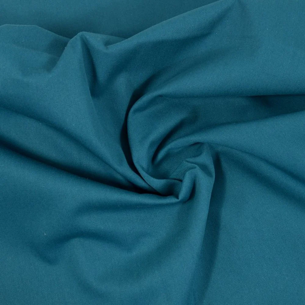 Gabardine polycoton sergé bleu canard - Image 2