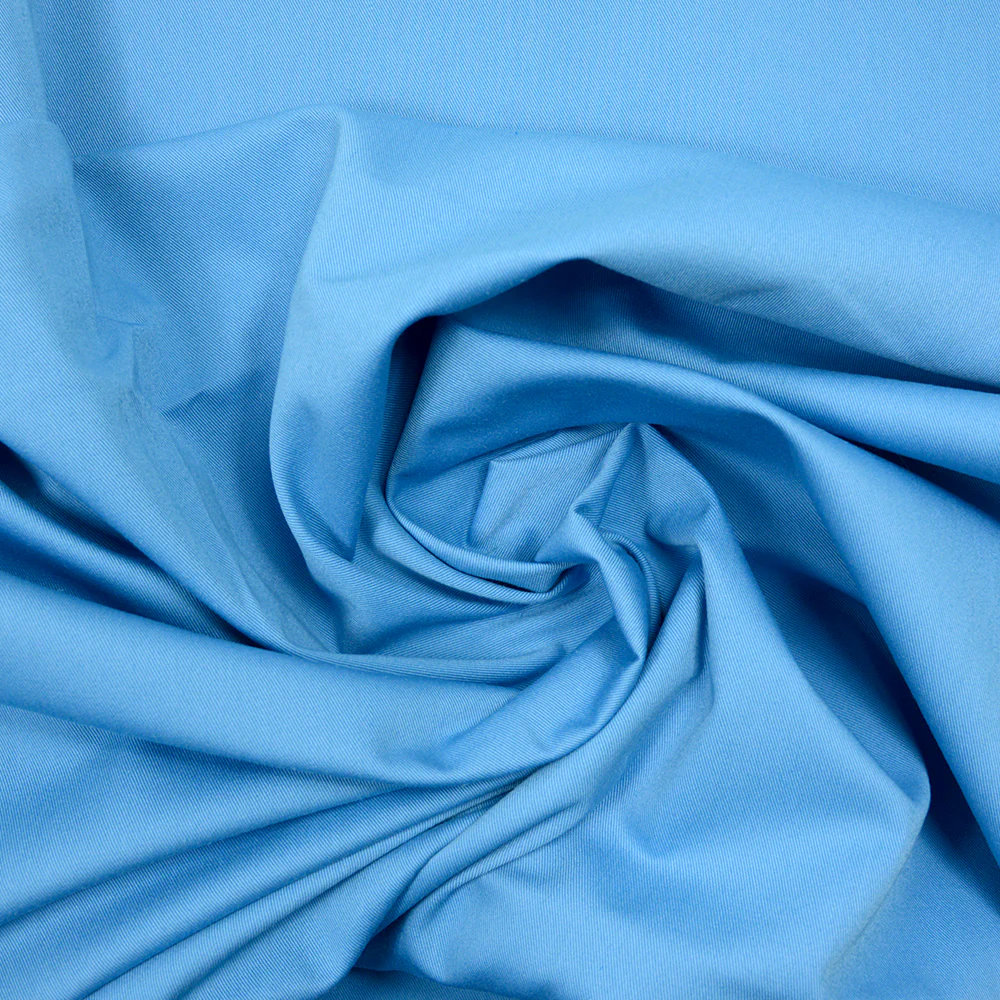 Gabardine polycoton sergé bleu de delft - Image 2