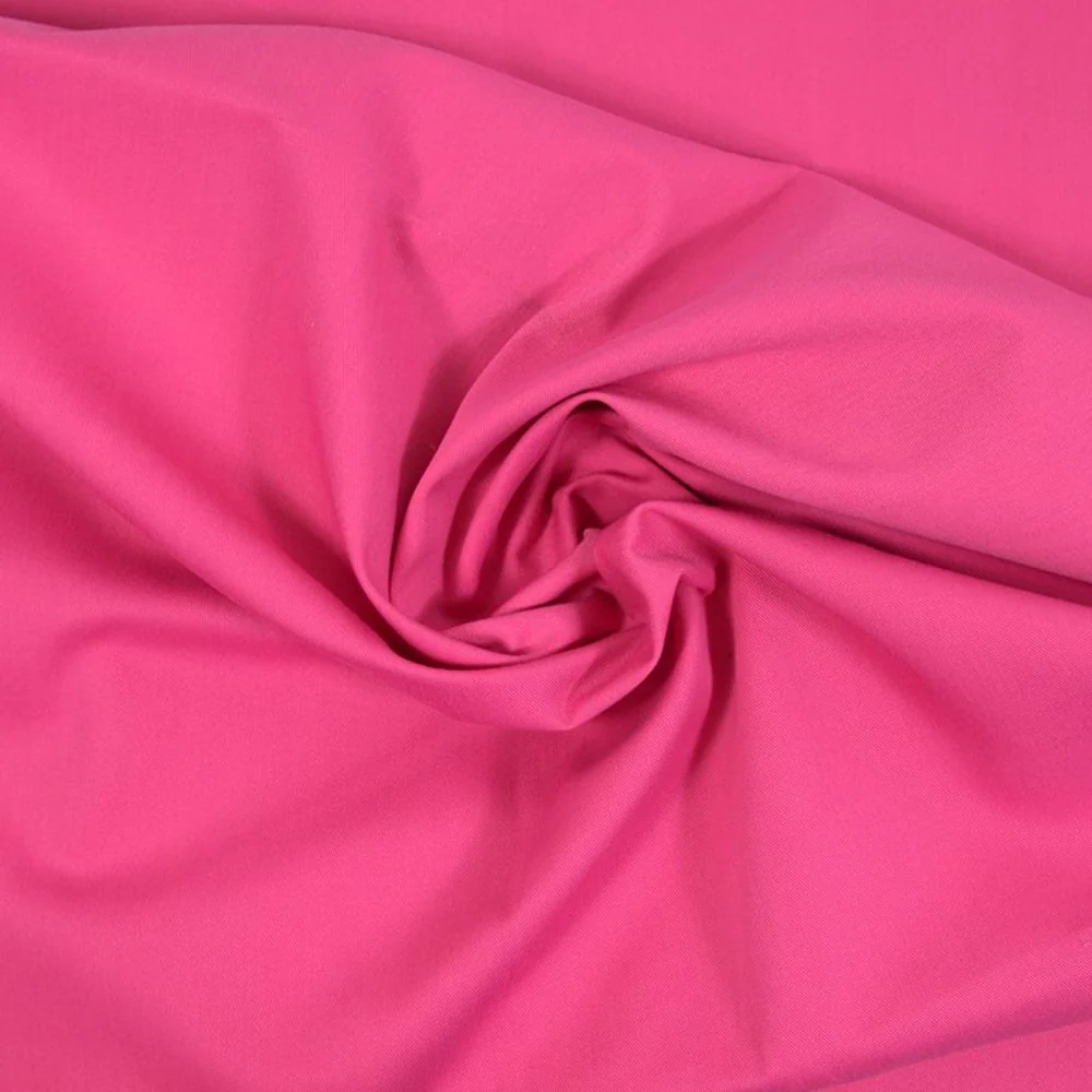 Gabardine polycoton sergé rose fuchsia - Image 2
