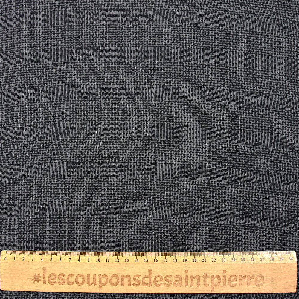 Gaze de polyester Prince-de-Galles gris et noir - Image 3