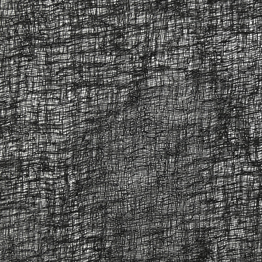 Gaze de polyester unie noir - Image 4
