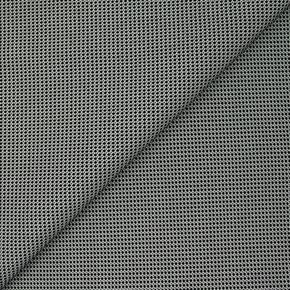 Jacquard de polyester rond fond noir