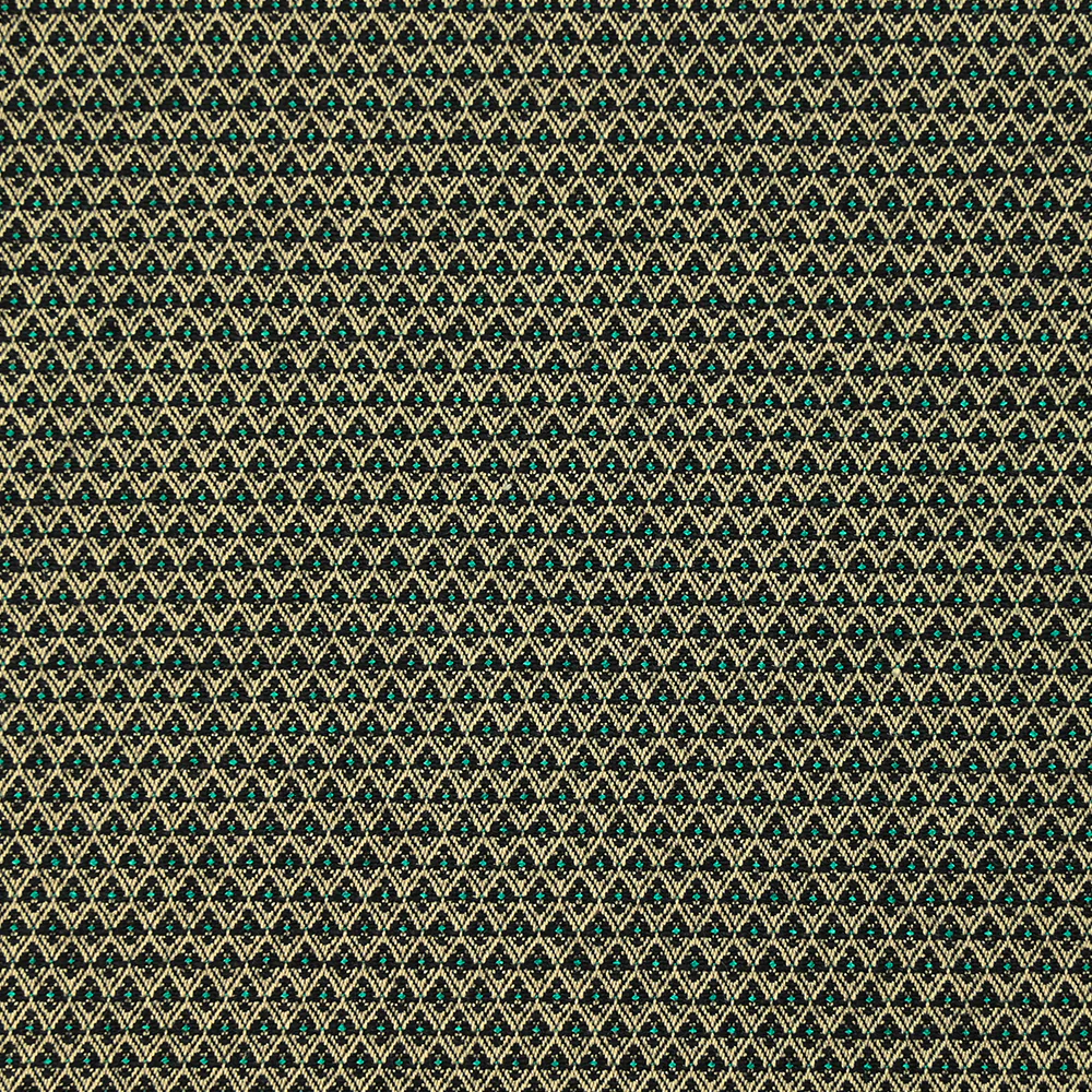 Jacquard de polyviscose Lisa noir, vert et beige - Image 4