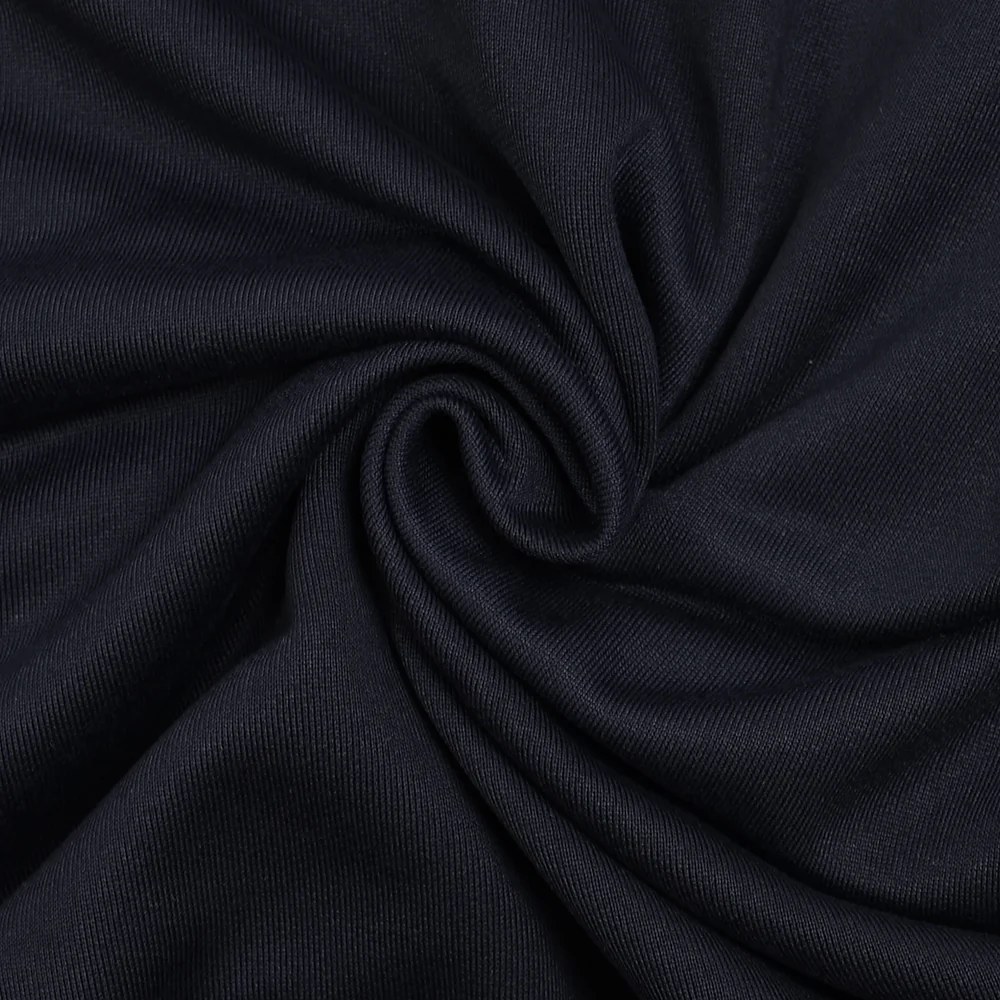 Jersey de polyester french terry bleu marine - Image 2