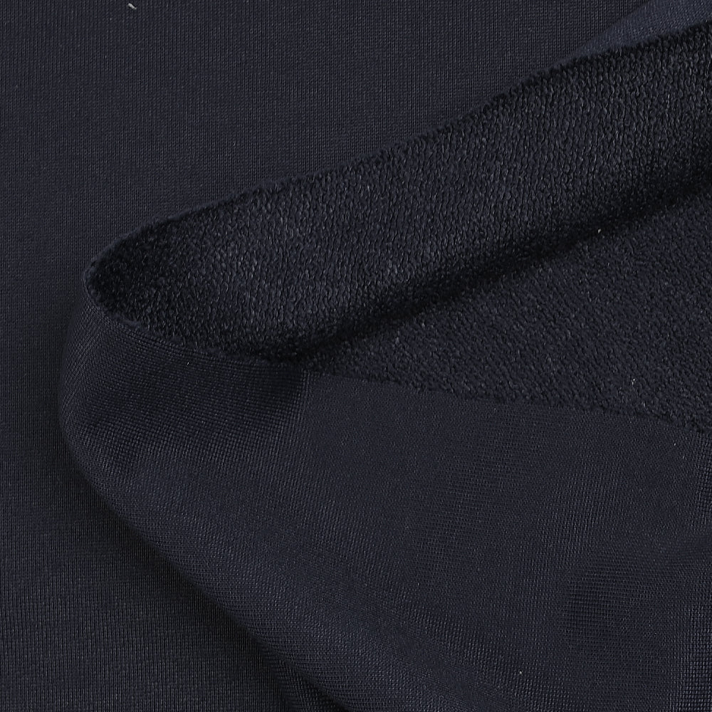 Jersey de polyester french terry bleu marine - Image 3