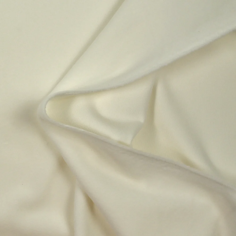Jersey de velours tout doux blanc cassé - Image 4