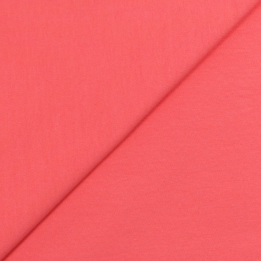 Jersey french terry coton Bio rose corail