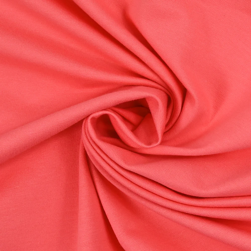 Jersey french terry coton Bio rose corail - Image 2