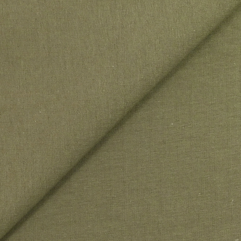 Jersey french terry coton Bio vert olive