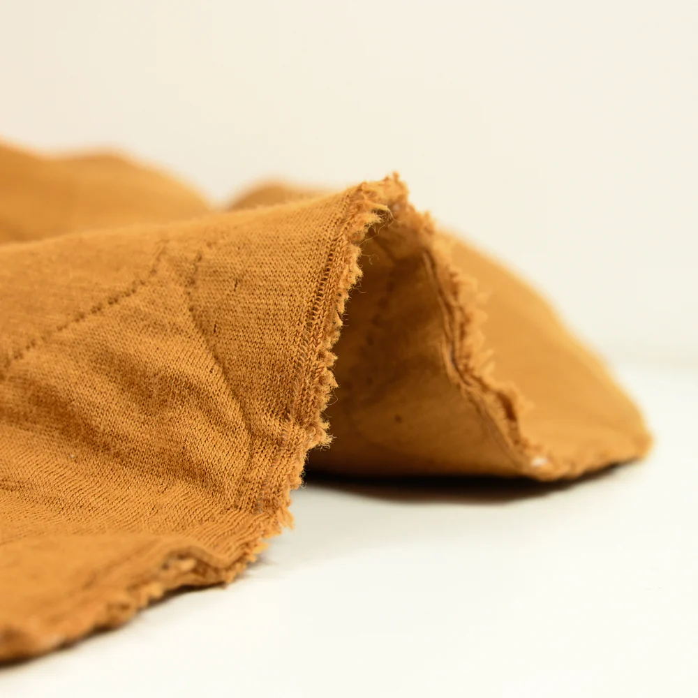 Jersey de coton matelassé camel - Image 4