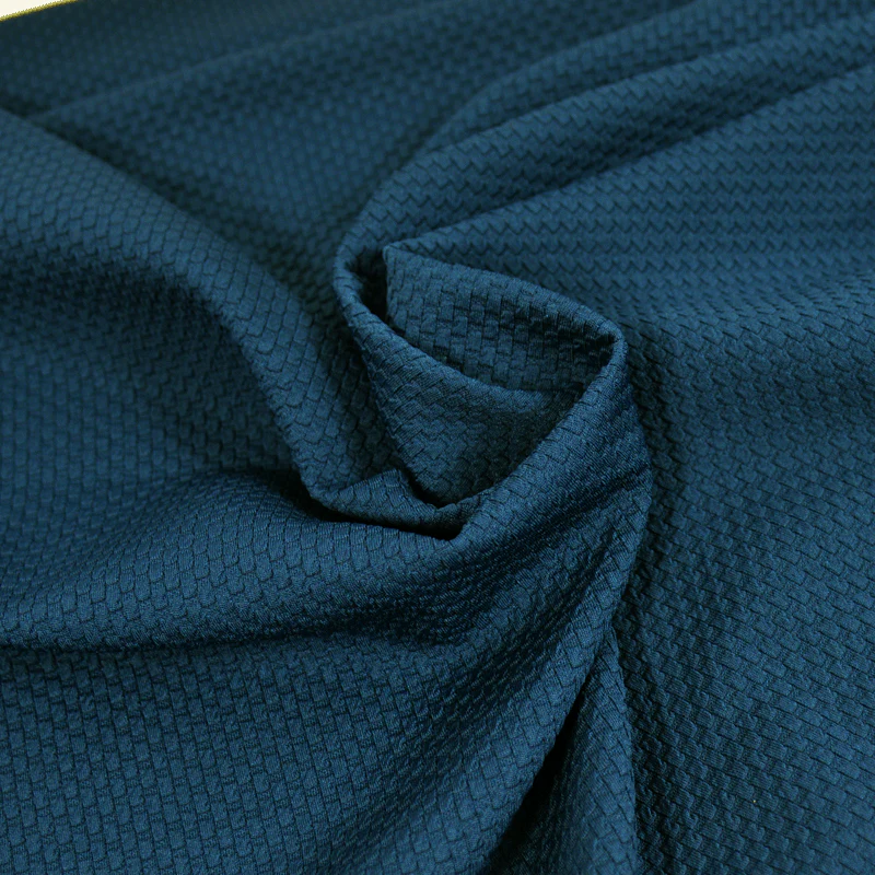 Jersey nid d'abeille bleu canard - Image 4