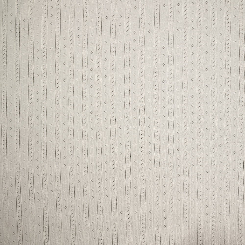 Jersey pointelle 100% coton blanc cassé