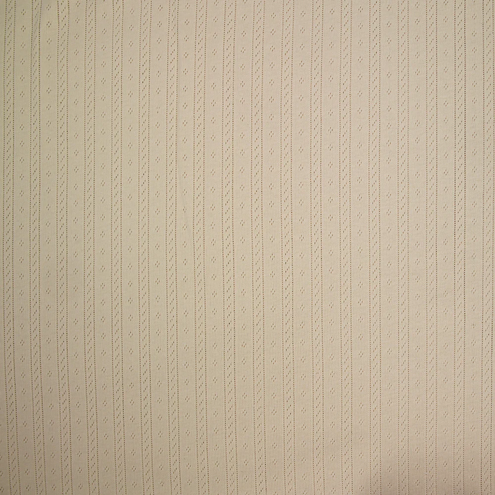 Jersey pointelle 100% coton écru