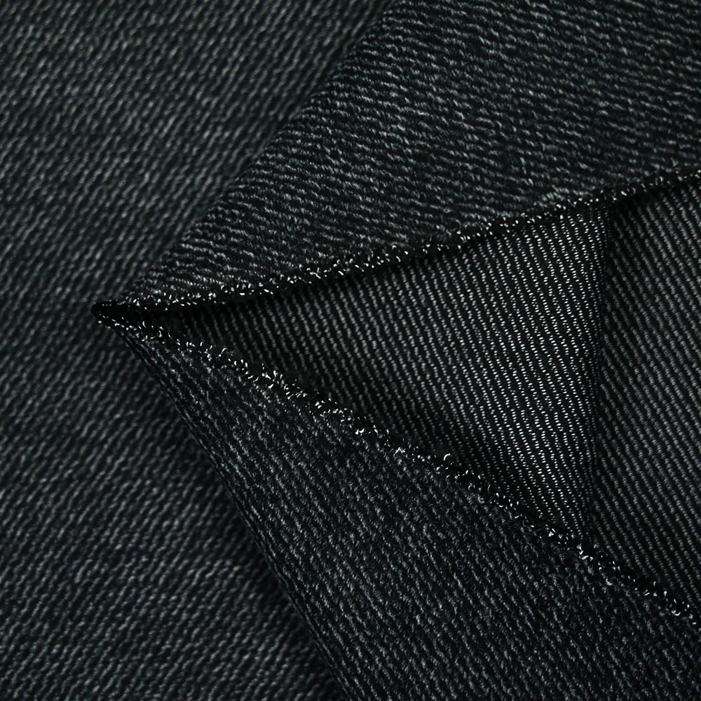 Lainage polyviscose gratté noir - Image 3