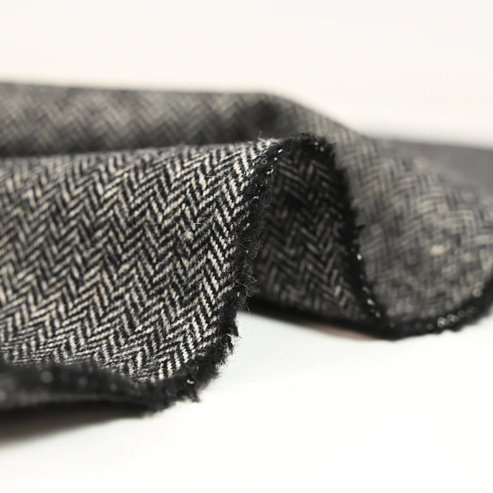Laine mélangée chevron noir - Image 5