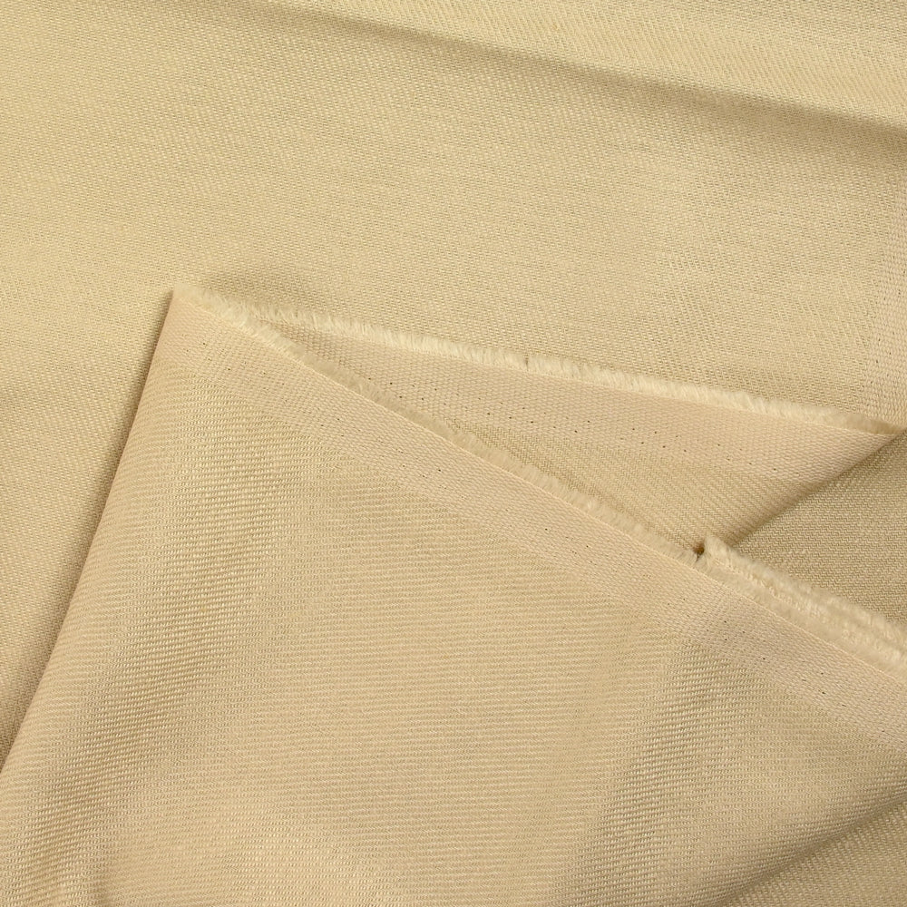 Lin viscose sergé beige - Image 3
