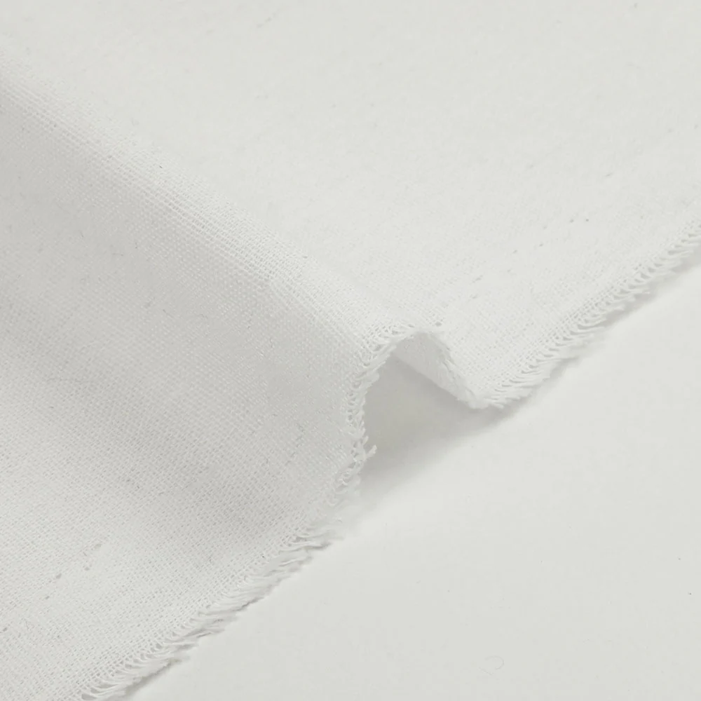 Lin viscose uni blanc - Image 4