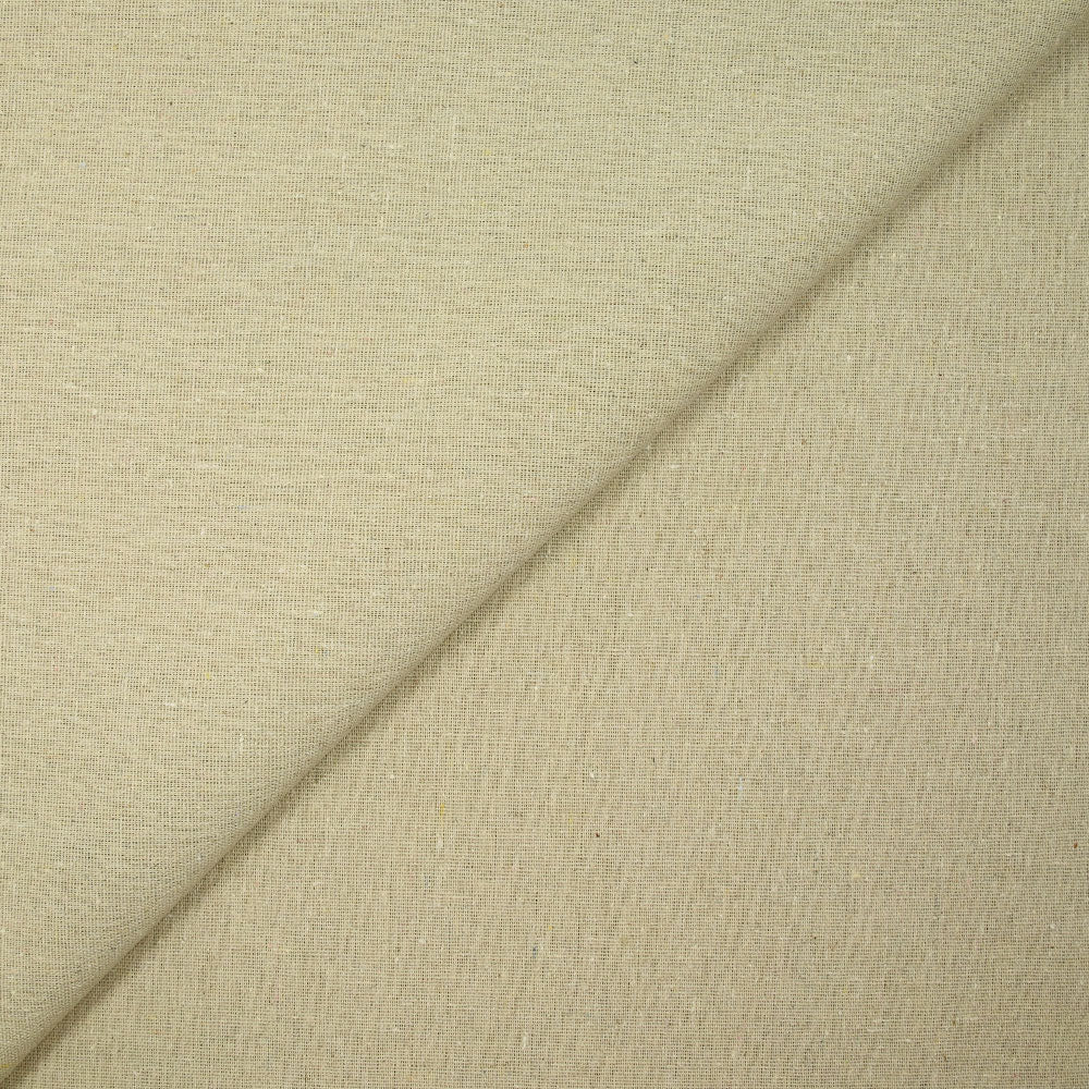 Lin viscose uni doupionné beige ficelle