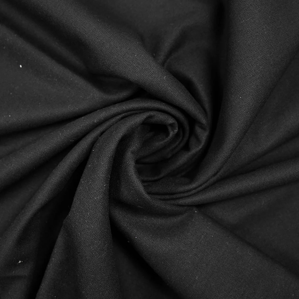 Lin viscose uni noir - Image 2