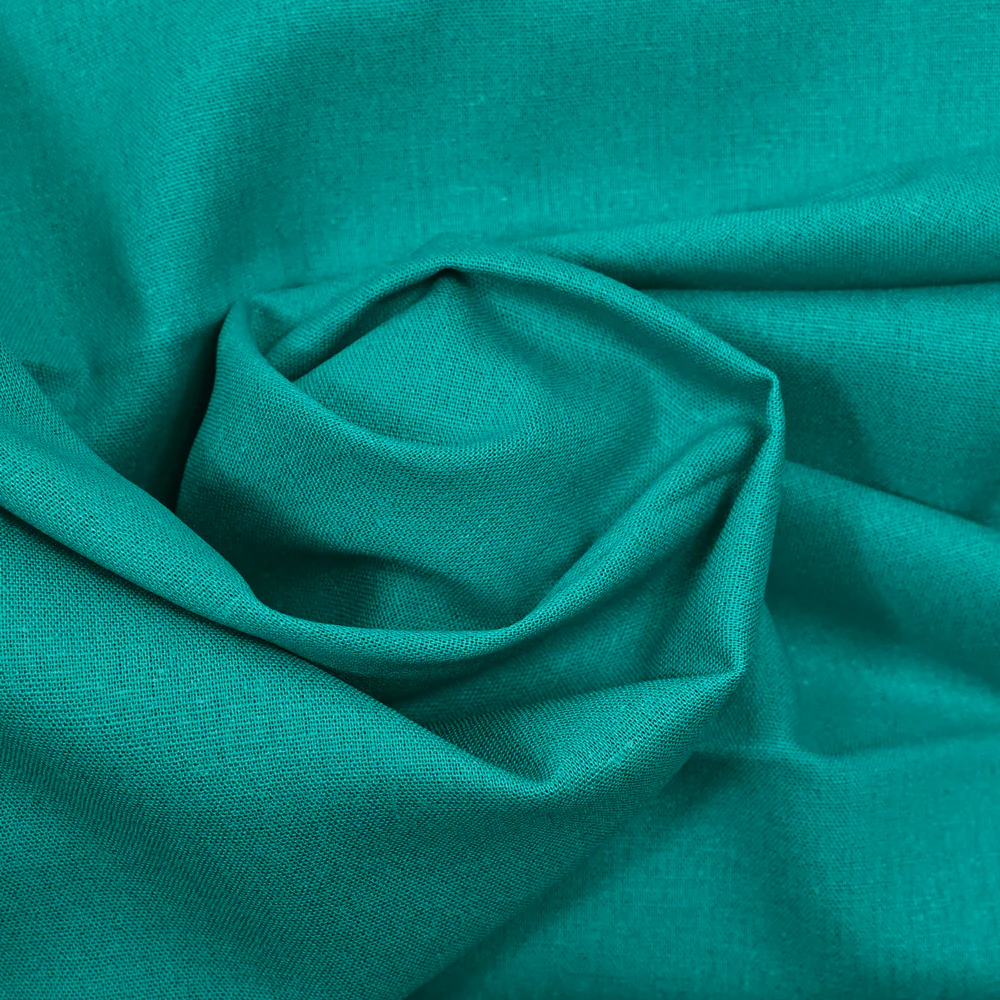 Lin viscose uni turquoise - Image 2