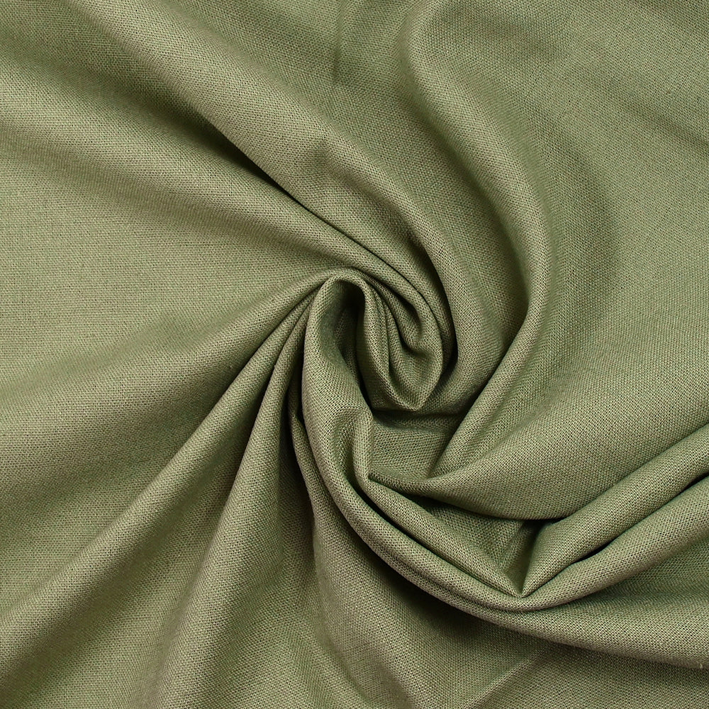 Lin viscose vert militaire - Image 2