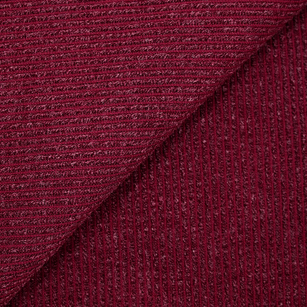 Maille Bianca côtelée rouge bordeaux