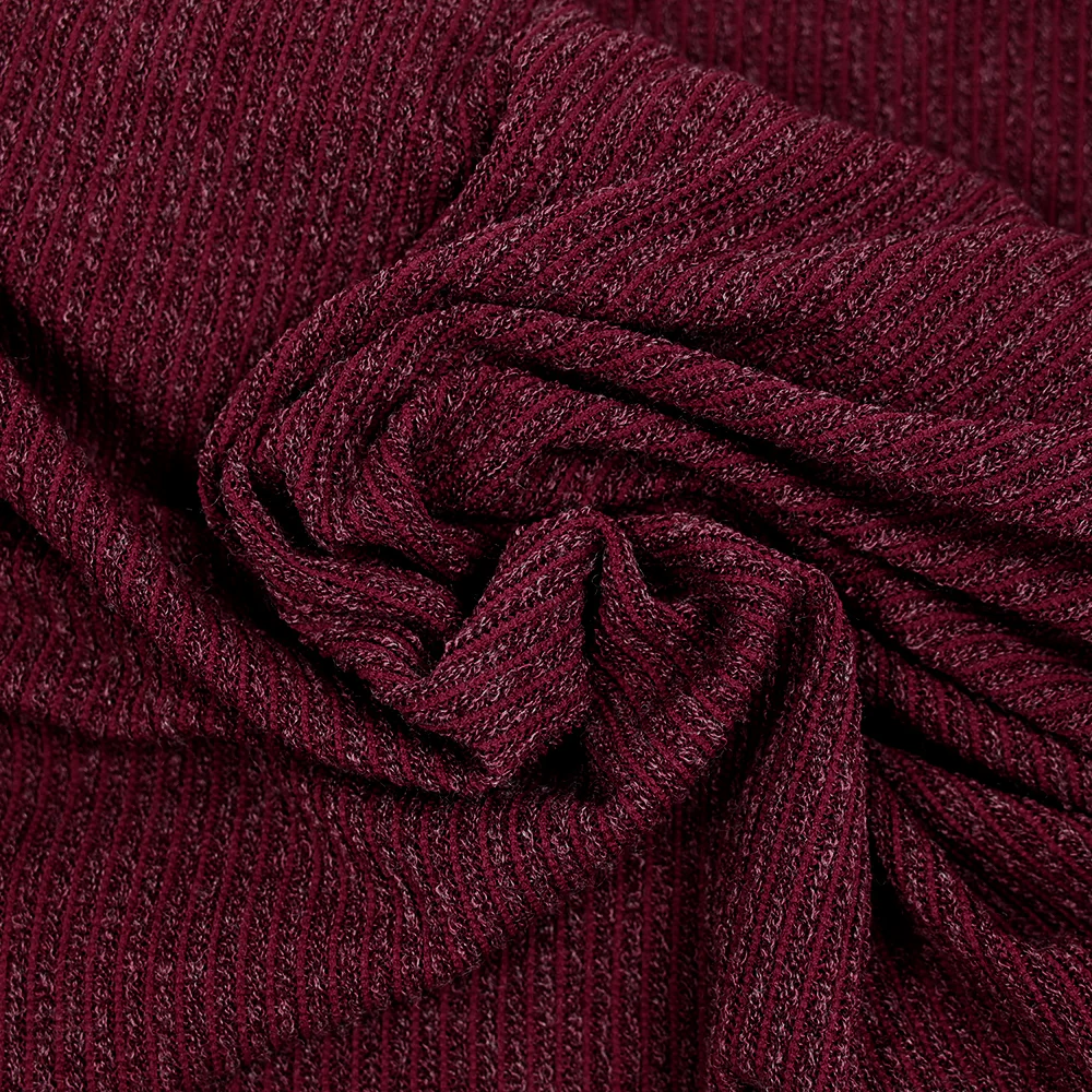 Maille Bianca côtelée rouge bordeaux - Image 2