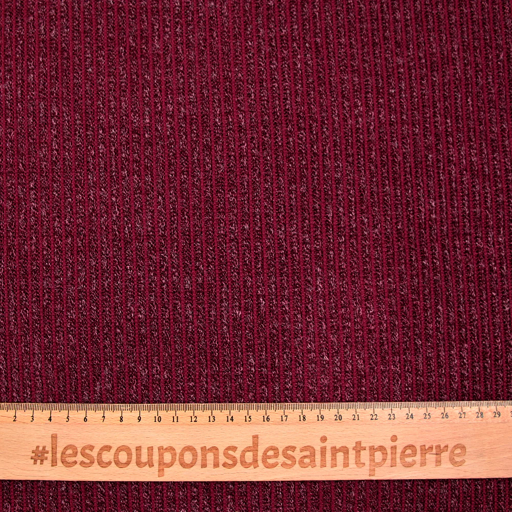 Maille Bianca côtelée rouge bordeaux - Image 3
