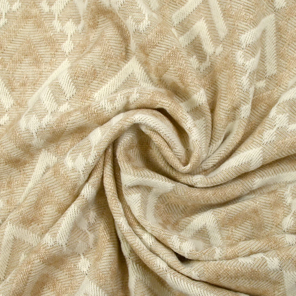 Maille de polyviscose Olivia fond beige chiné - Image 2