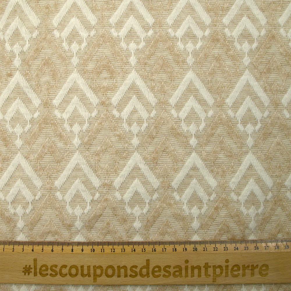 Maille de polyviscose Olivia fond beige chiné - Image 3