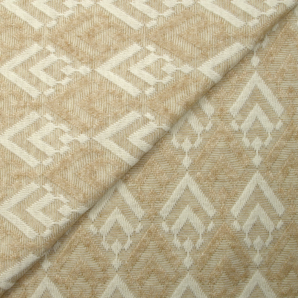 Maille de polyviscose Olivia fond beige chiné - Image 4