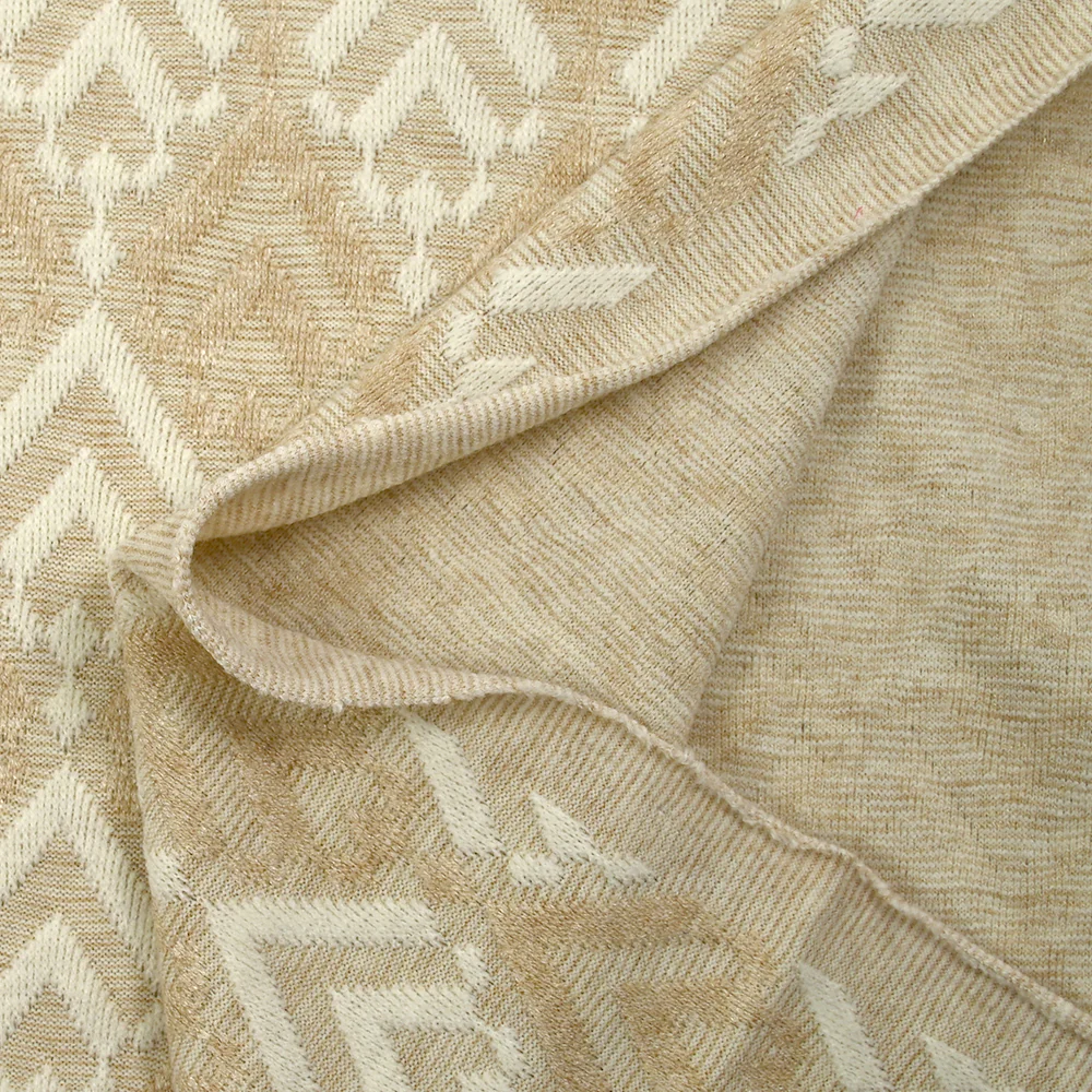 Maille de polyviscose Olivia fond beige chiné - Image 5