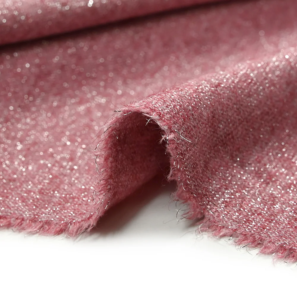 Maille Iris lurex fond bois de rose - Image 6